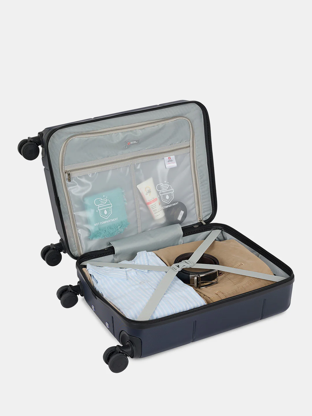 Dash Hard Trolley Luggage Suitcase with Anti-Theft Zippers & 3-Dial Lock - Image 105