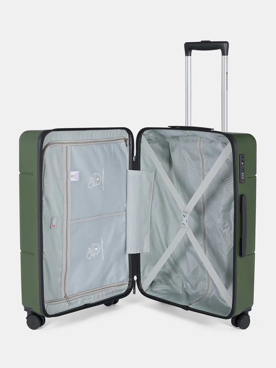 Dash Hard Trolley Luggage Suitcase with Anti-Theft Zippers & 3-Dial Lock - Image 180