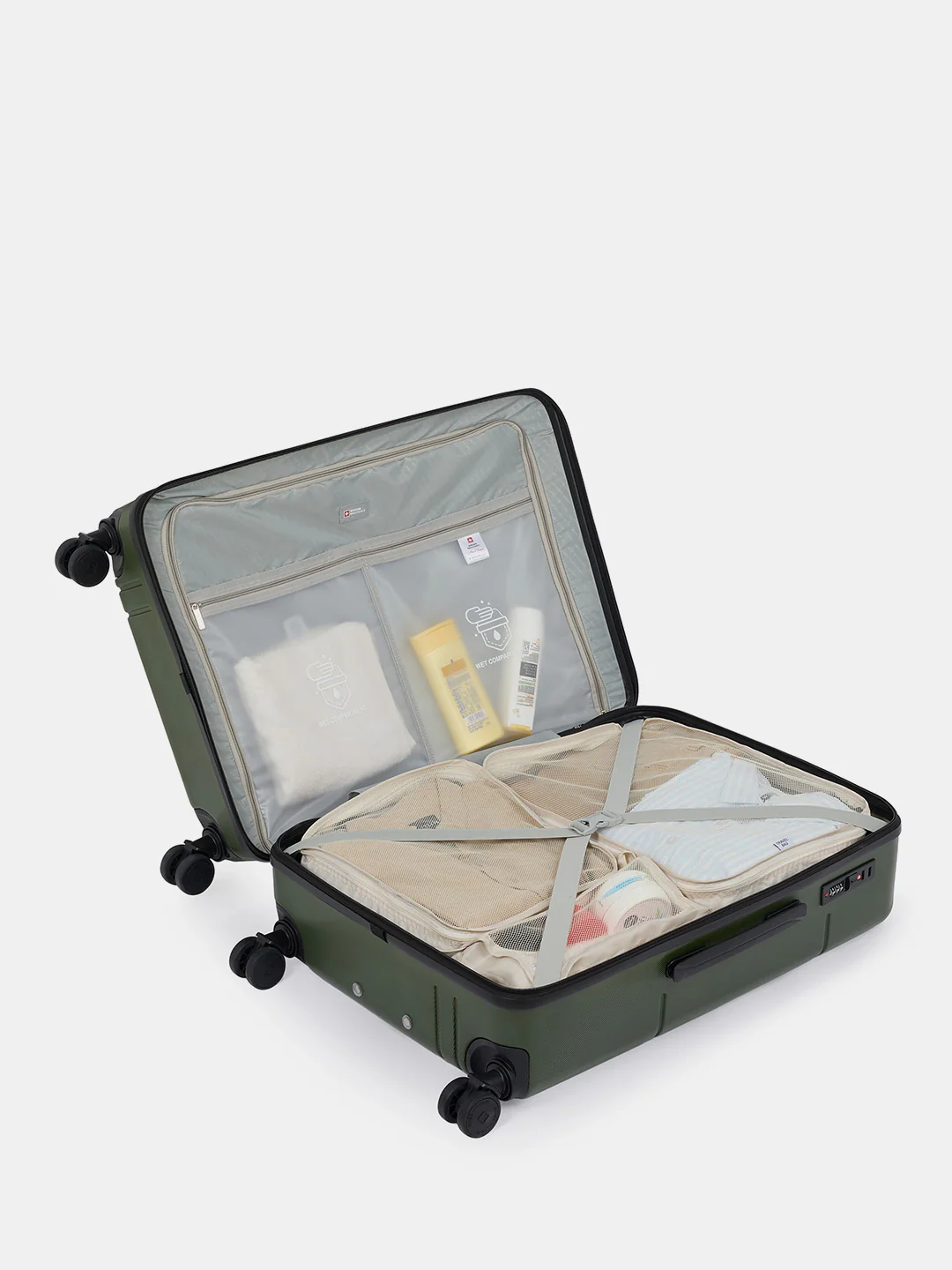 Dash Hard Trolley Luggage Suitcase with Anti-Theft Zippers & 3-Dial Lock - Image 184