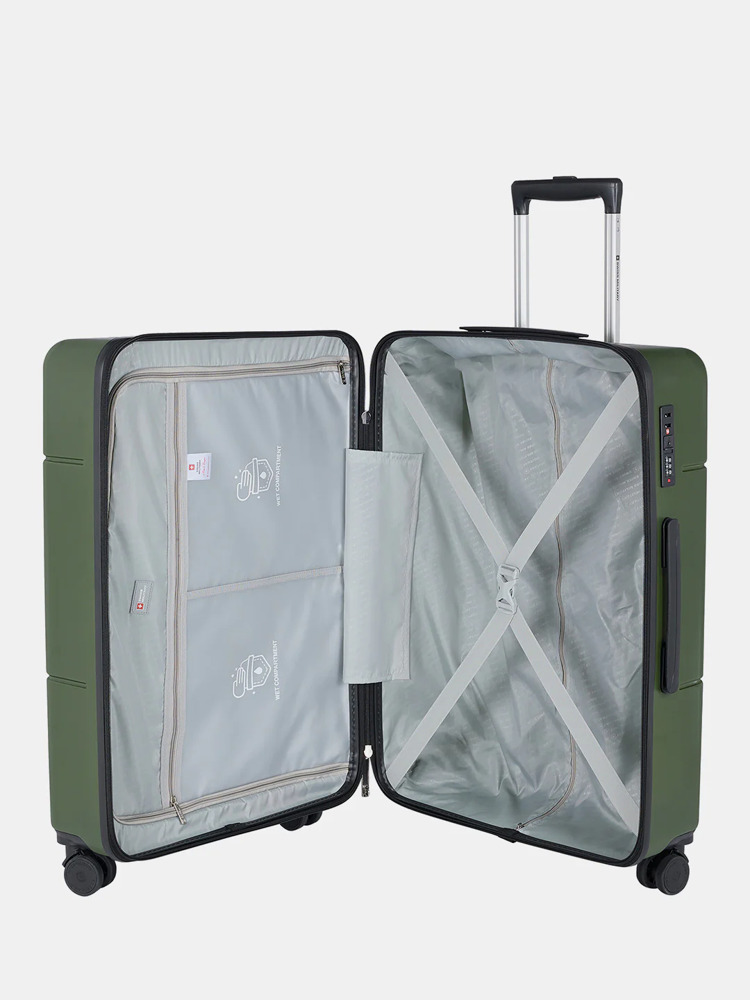 Dash Hard Trolley Luggage Suitcase with Anti-Theft Zippers & 3-Dial Lock - Image 189