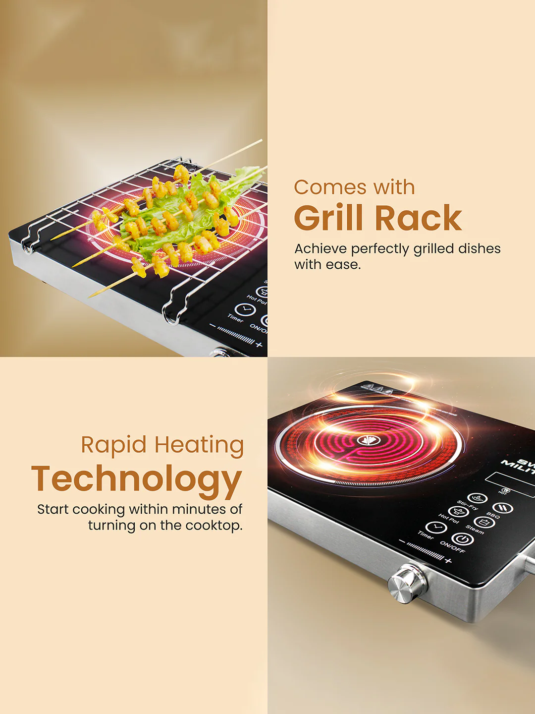 Gift Combo | Electric Kettle 600W & Emporia Delux Infrared Induction Cooktop - Image 5