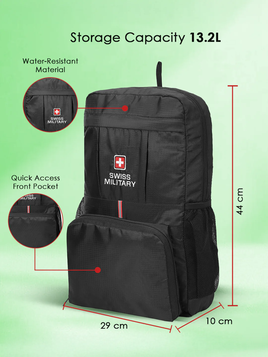 Zeal Foldable Backpack, 13L | BP06 - Image 3