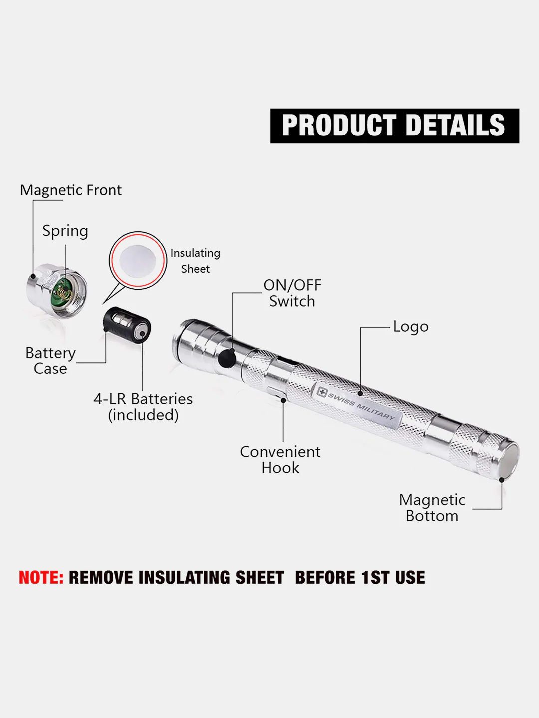 Magnite Flexible Telescopic Torch, Magnetic Base | TOR03 - Image 14