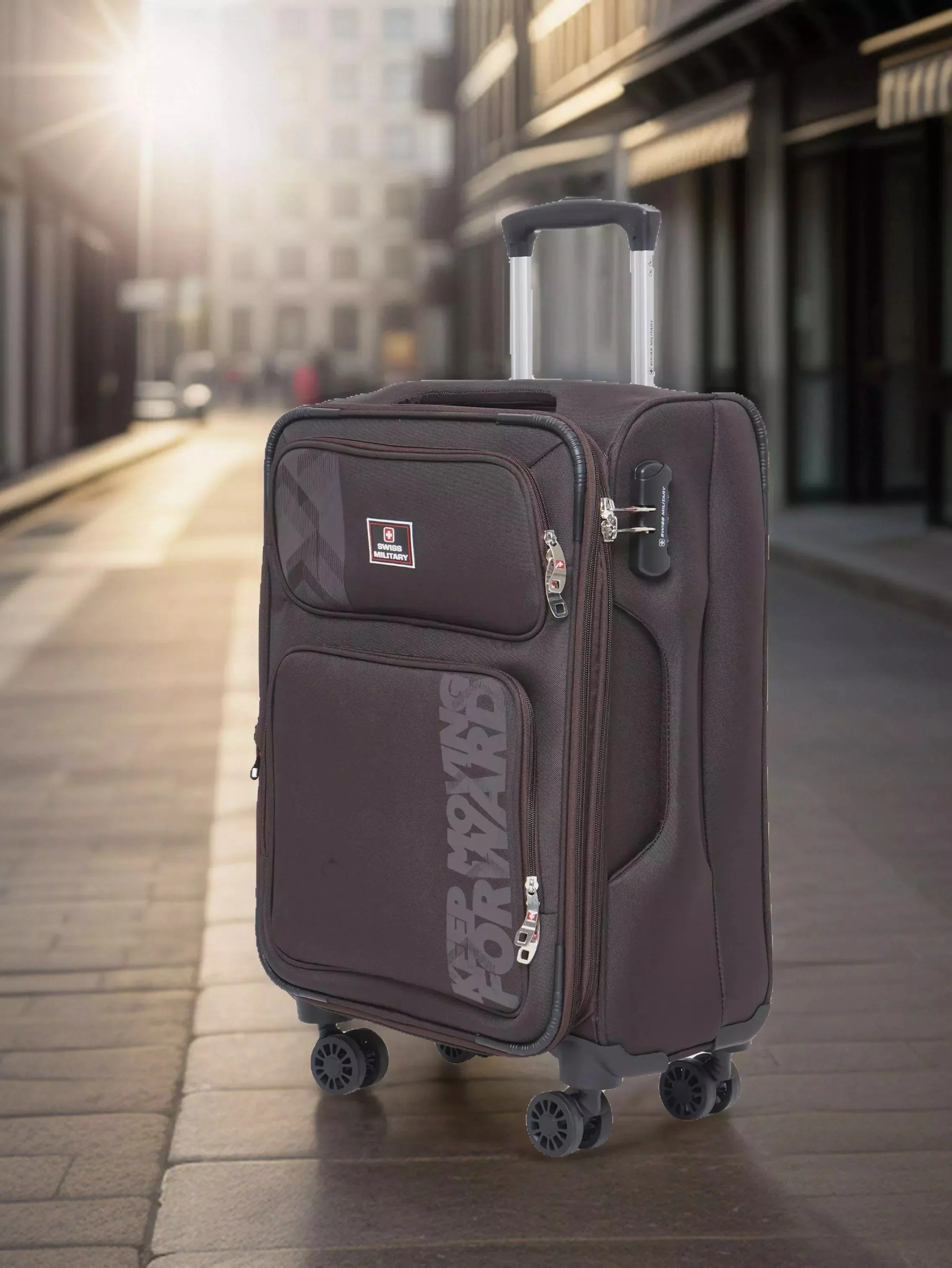 Neptune Soft Trolley Luggage Bag, 360° Wheels - Image 151