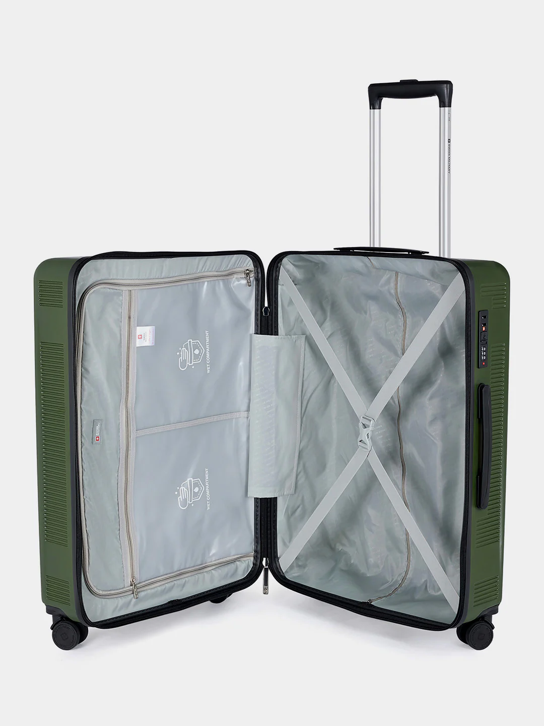 Pascal Hard Lightweight Luggage Trolley Bag, Anti-Theft Zippers with 3-Dial Lock - Image 117