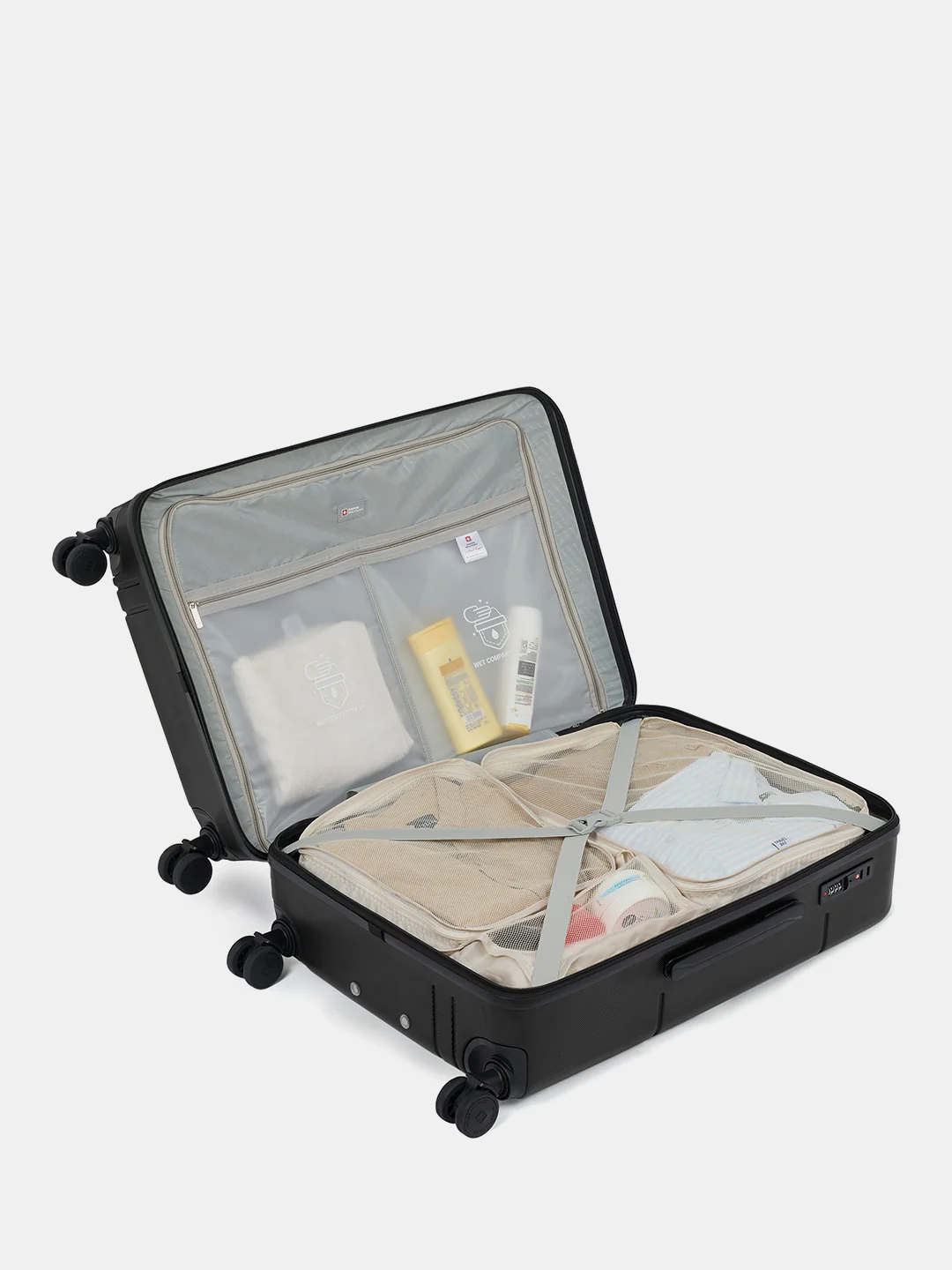 Pascal Hard Lightweight Luggage Trolley Bag, Anti-Theft Zippers with 3-Dial Lock - Image 133