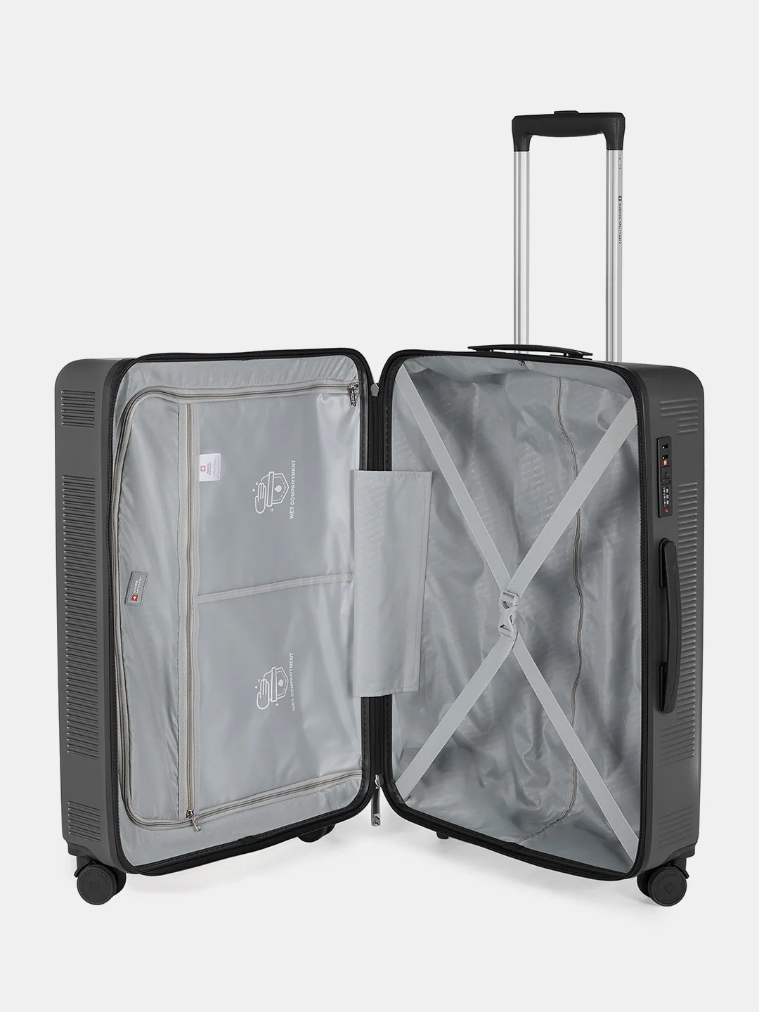 Pascal Hard Lightweight Luggage Trolley Bag, Anti-Theft Zippers with 3-Dial Lock - Image 148