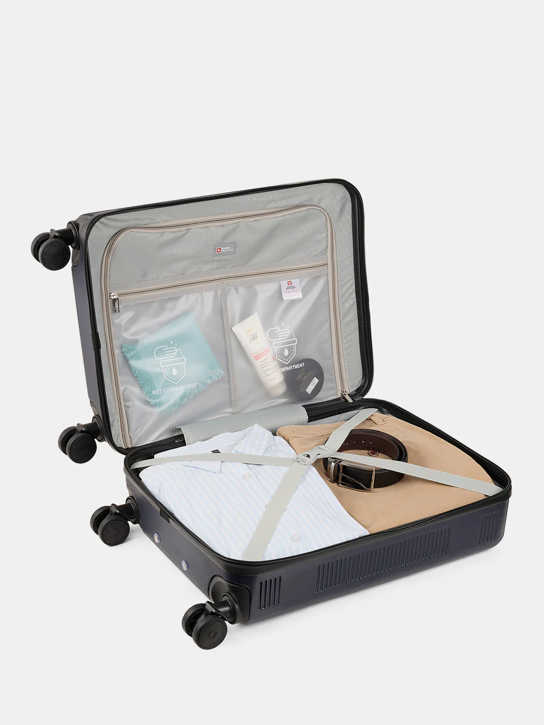 Pascal Hard Lightweight Luggage Trolley Bag, Anti-Theft Zippers with 3-Dial Lock - Image 190