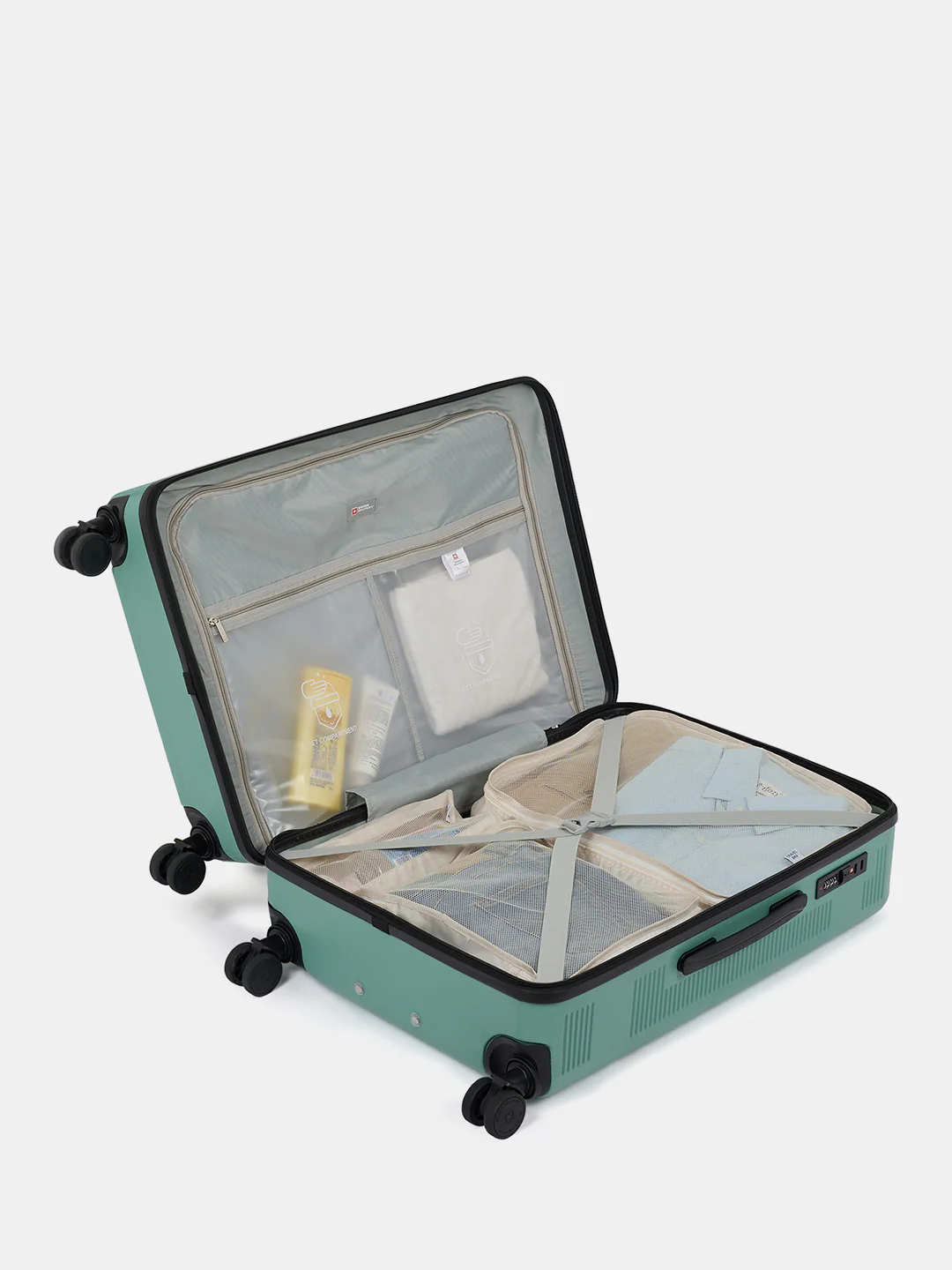 Pascal Hard Lightweight Luggage Trolley Bag, Anti-Theft Zippers with 3-Dial Lock - Image 62