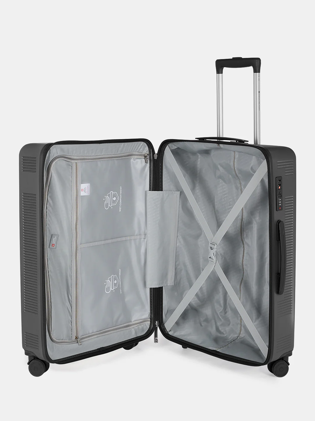 Pascal Hard Lightweight Luggage Trolley Bag, Anti-Theft Zippers with 3-Dial Lock - Image 84