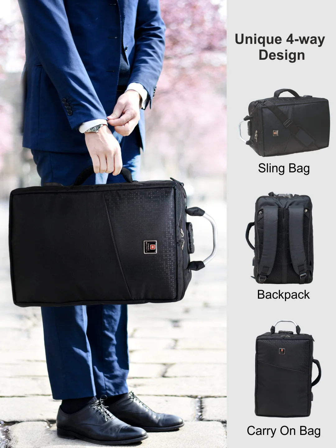 Element 15.4" Laptop Backpack Cum Sling Bag 18L | LBP91 - Image 10