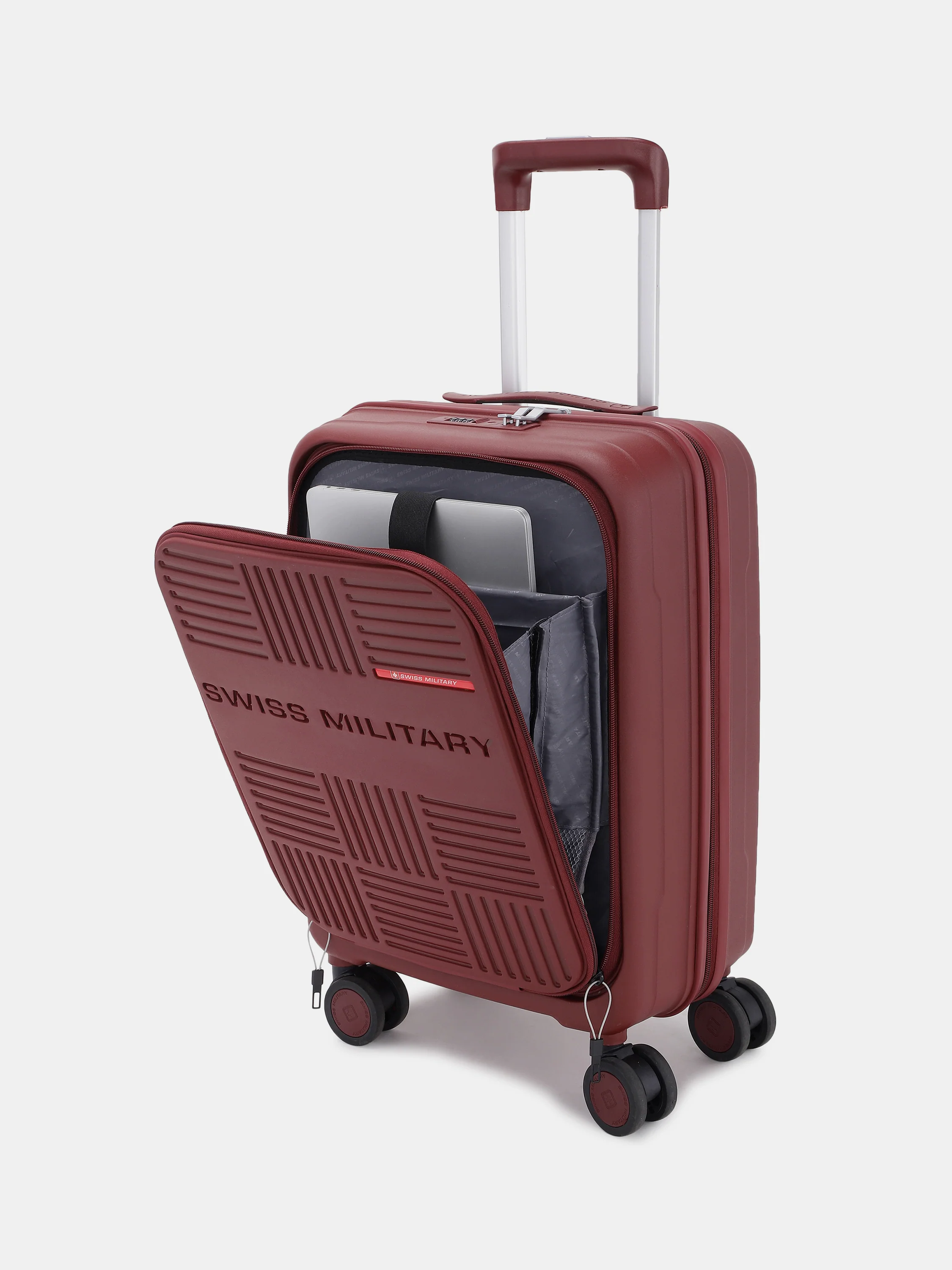 Swiss Military Spectra 15.6" Laptop Trolley Bag, Hardtop Cabin Luggage | 48L - Image 10